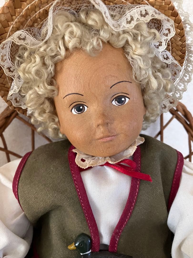 木製人形　ドイツ　34㎝　女の子