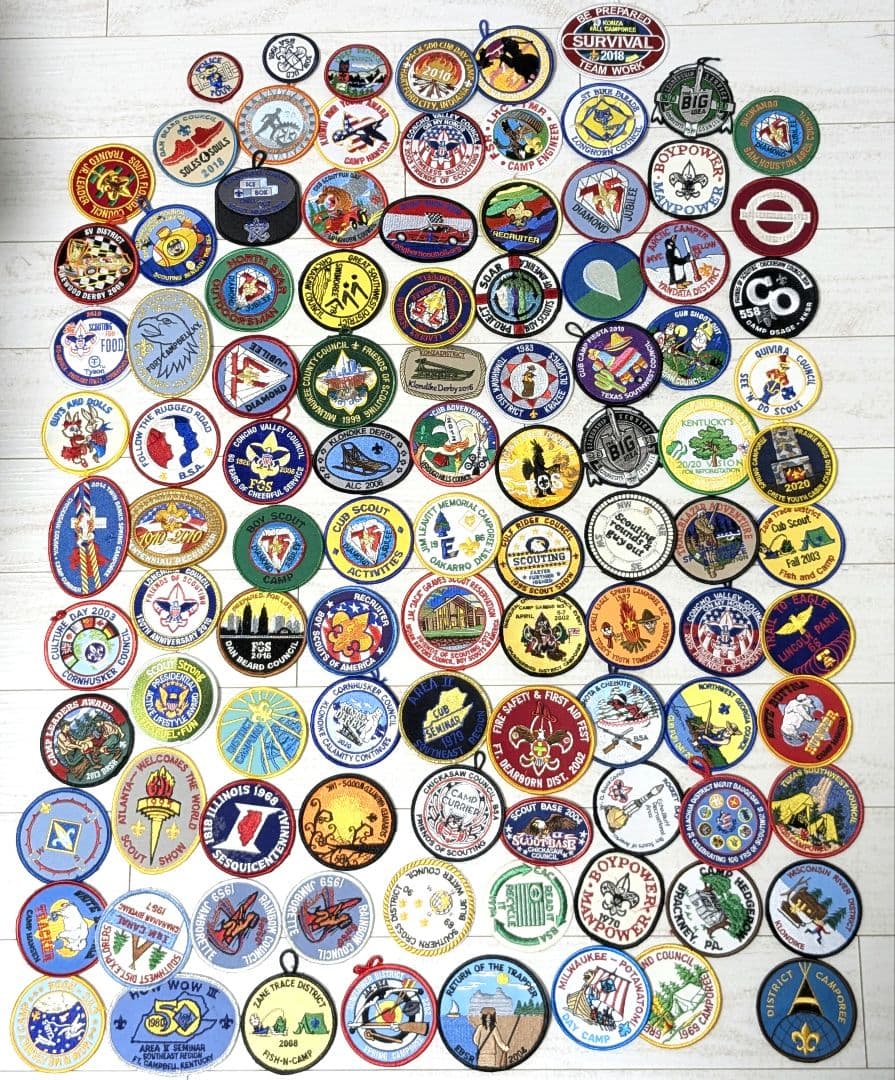 102枚 アメリカ刺繍ワッペン ボーイスカウト まとめ売り ビンテージ 当時物