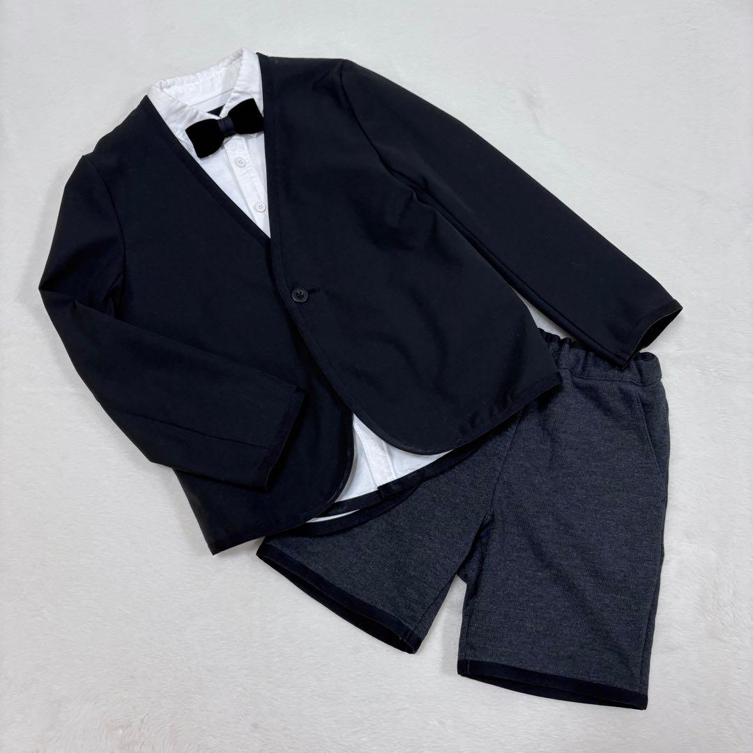 【ファミリア】希少 フォーマル 4点 セット ブラック スーツ 男の子 パンツ