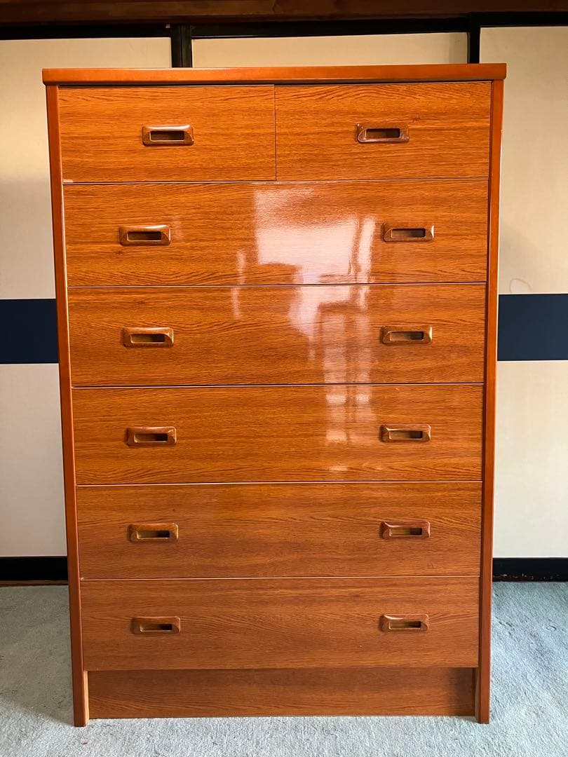 木製アンティークタンス 7引き出し