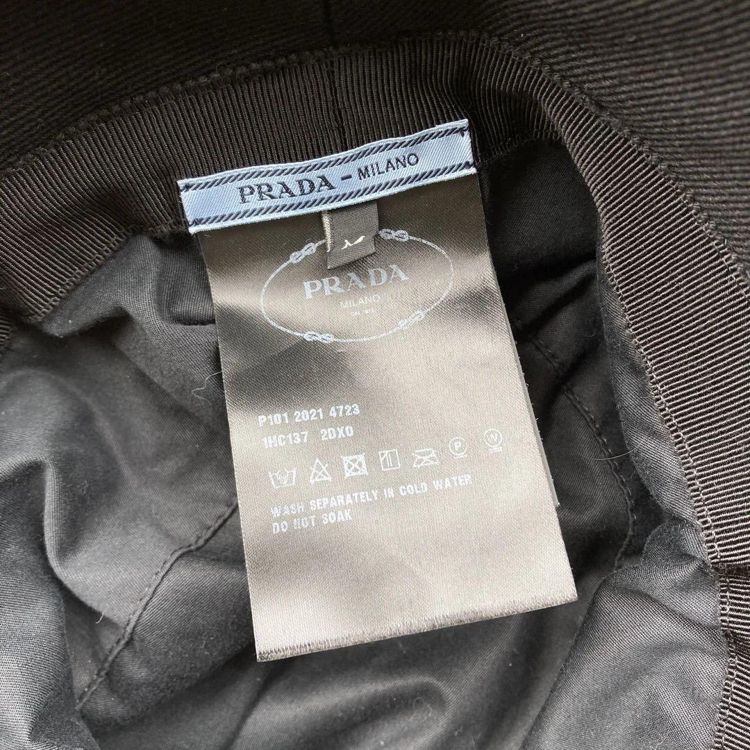 WT21 PRADA ボア バケットハット ブラック古着