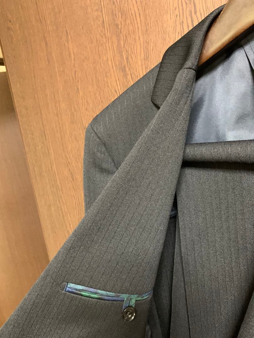 A6新品未使用！着心地抜群ストレッチビジネススーツ！ウォッシャブル無地調ブラック