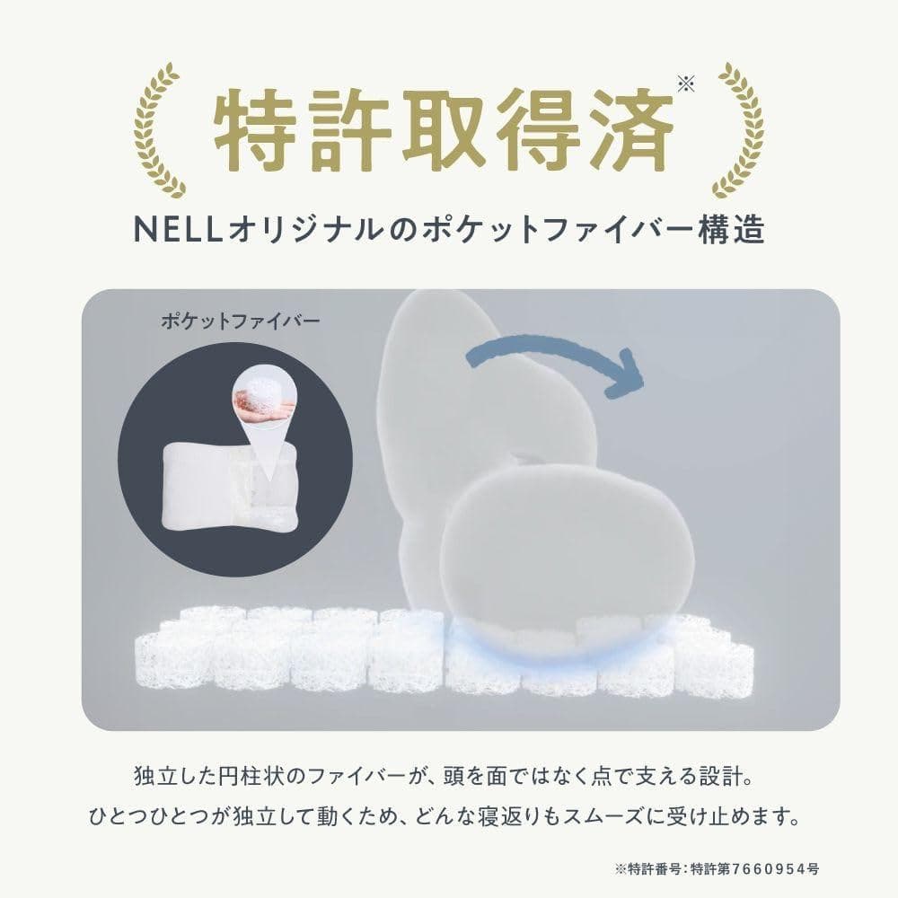 【公式】 NELL（ネル） まくら オフホワイト 120日間トライアル付き [高