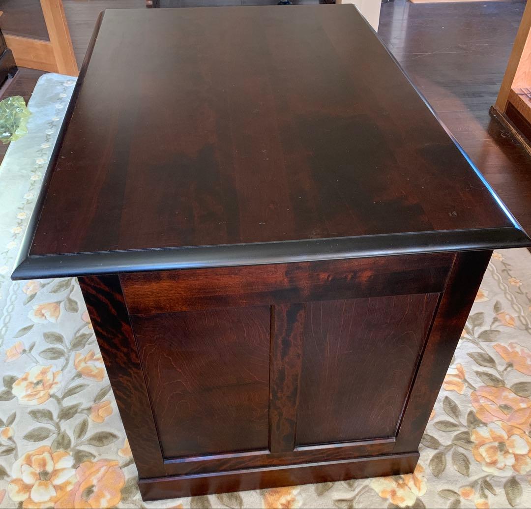 ①北海道民芸家具 片袖机　学習机