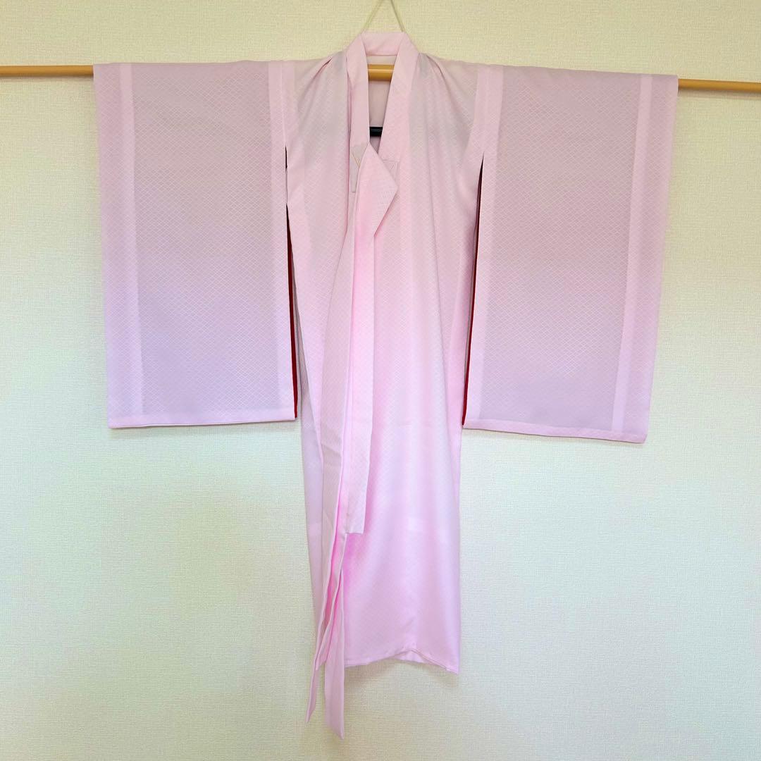 着物　お宮参り　産着　祝着　赤　ピンク　鞠　四季草花　金駒刺繍　女の子　襦袢付き