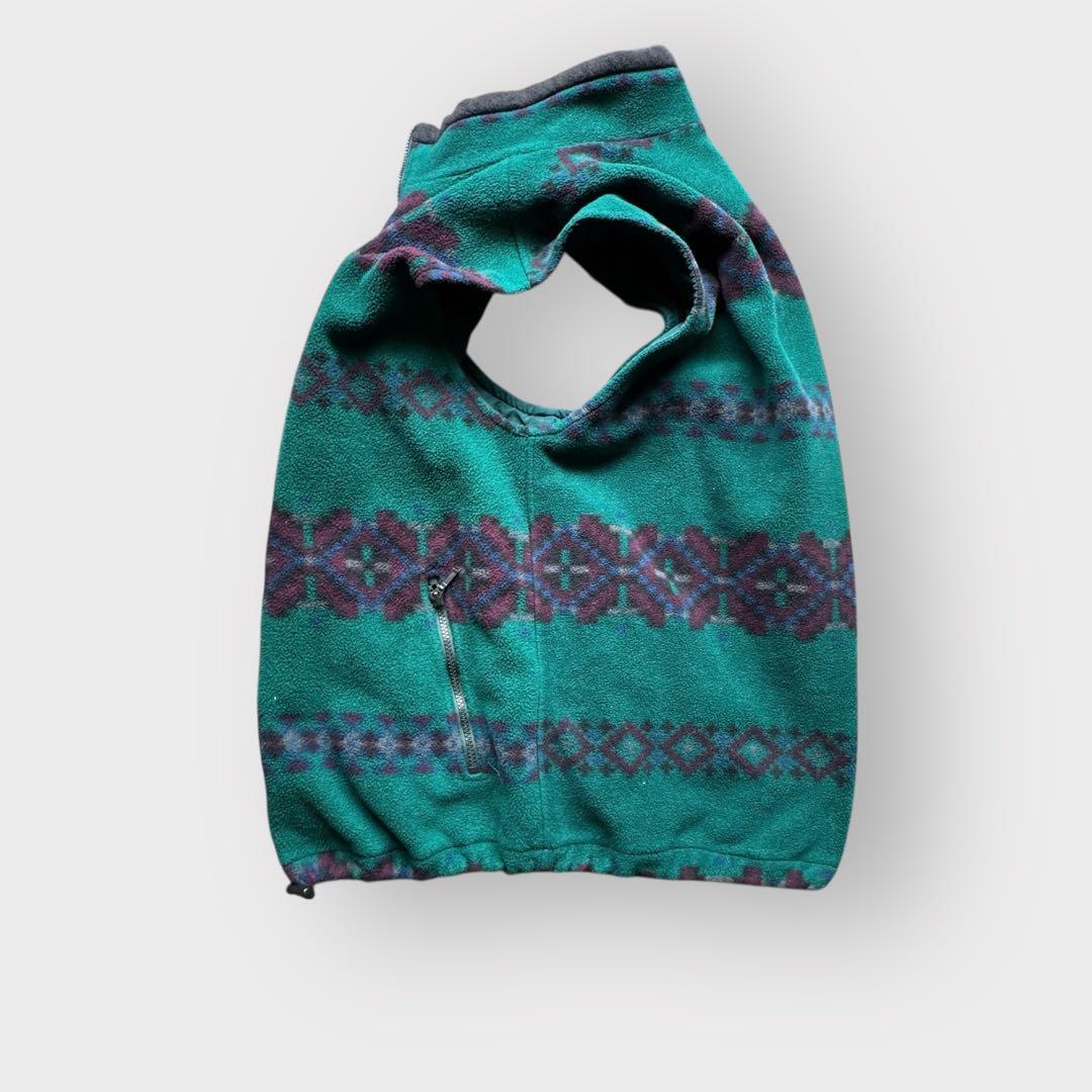 90s USA製 エディーバウアー ポーラテック フリース ベスト ドローコード