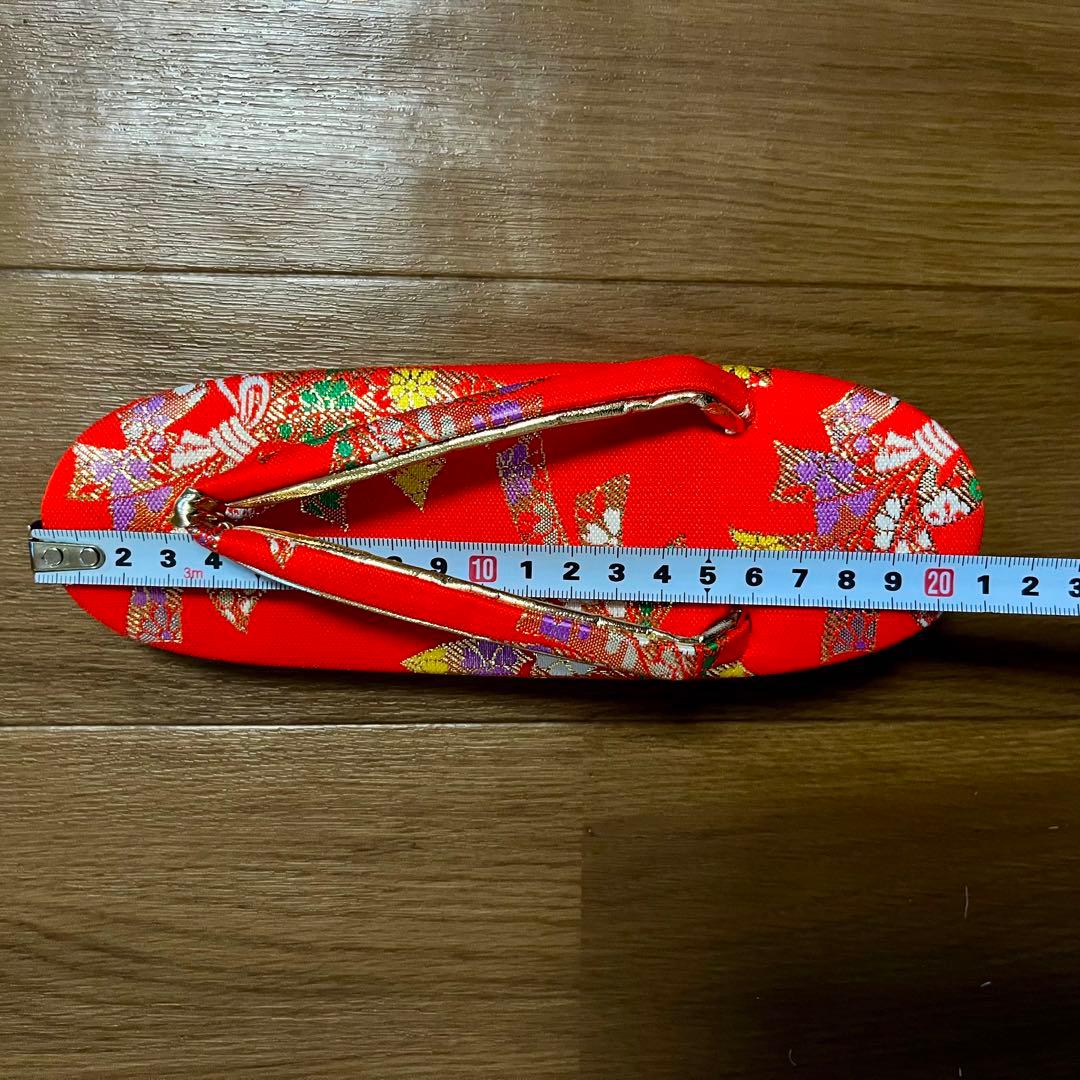 七五三 セット7歳 女の子 手毬 梅 オレンジ系 ピンク 花御所車 金プリント