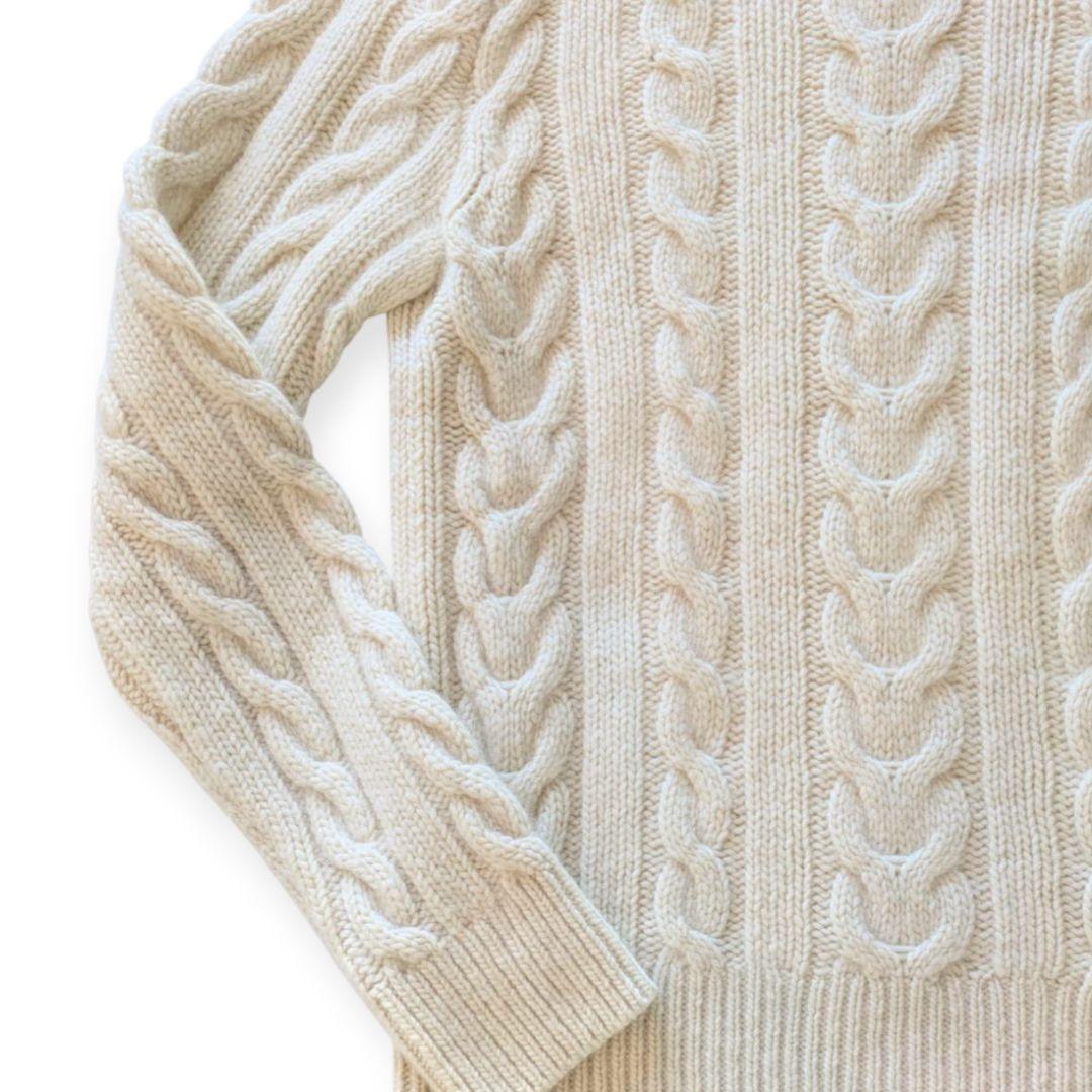 RALPH LAUREN PURPLE LABEL 白カシミヤタートルセーター