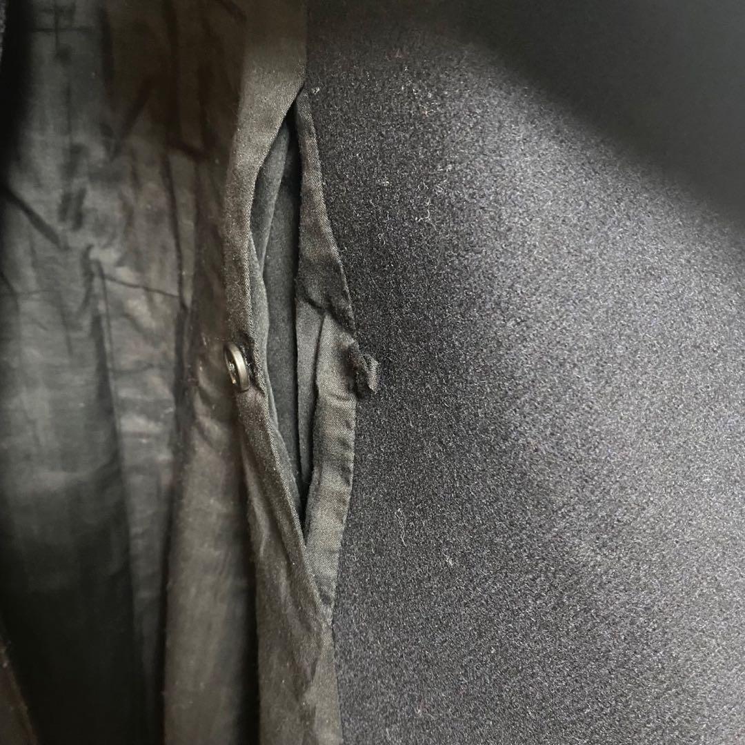 アーカイブ　ステファンシュナイダー　スタンドカラー　コート　ウール　ネイビー