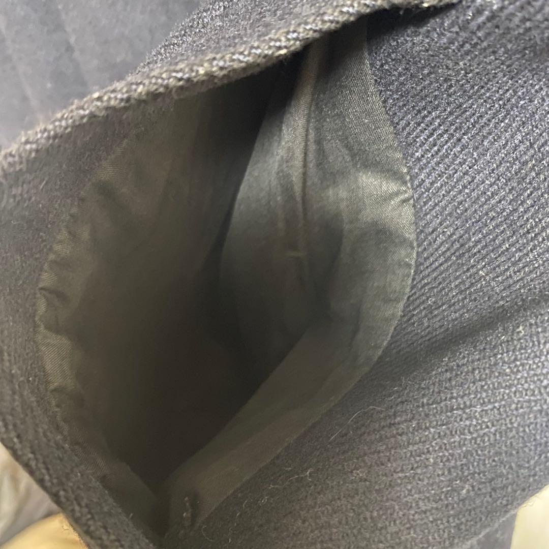 アーカイブ　ステファンシュナイダー　スタンドカラー　コート　ウール　ネイビー