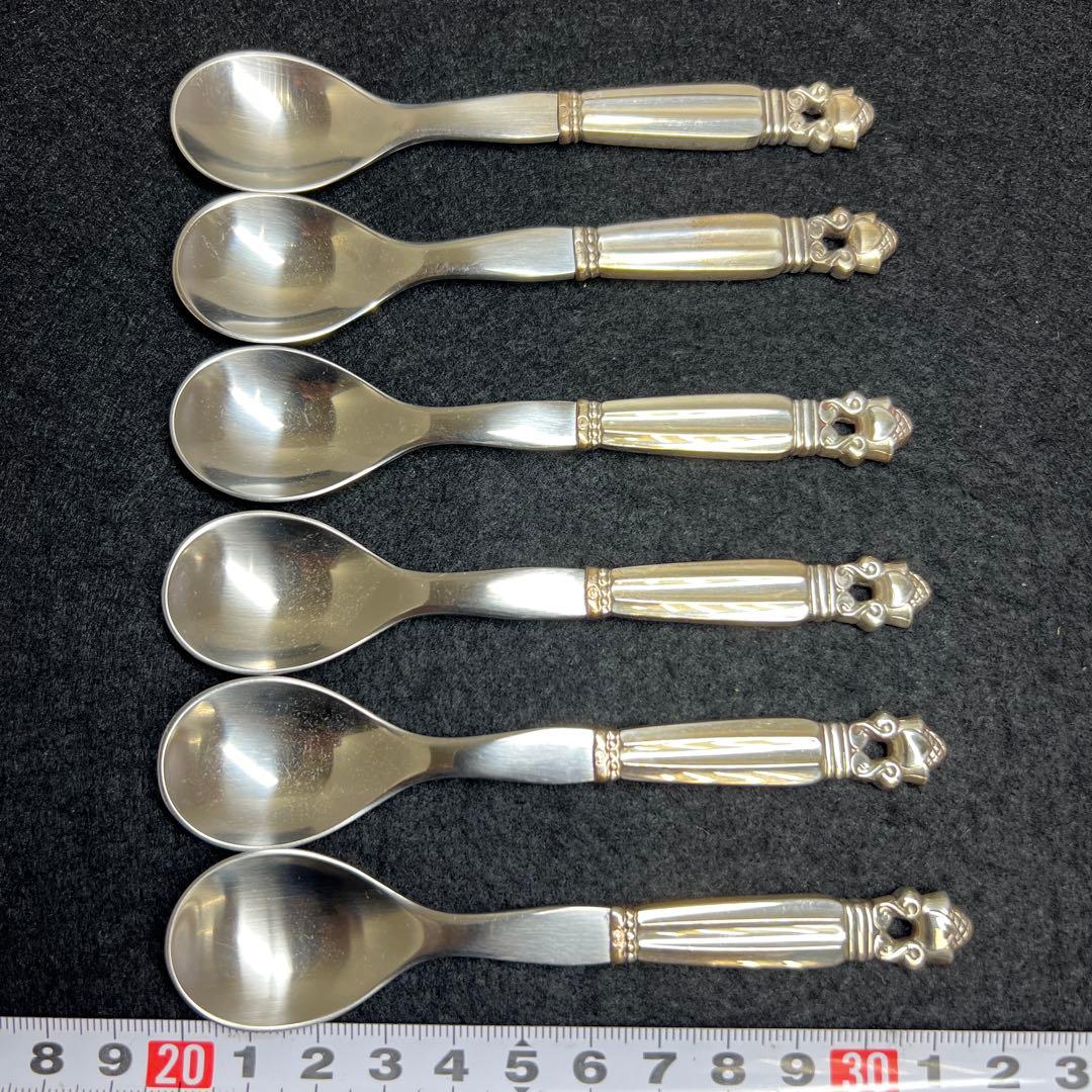 ジョージジェンセン エコーンスプーン6本　130g 東里7-1210☆2F