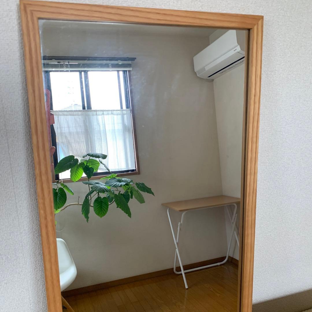 「無印」　鏡　 2個セット　まとめ売り　タモ材　縦横可