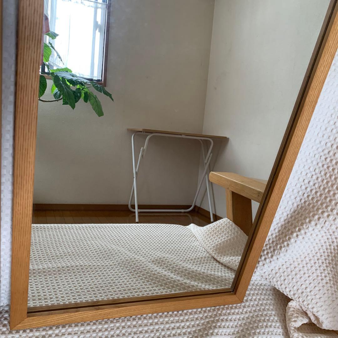 「無印」　鏡　 2個セット　まとめ売り　タモ材　縦横可