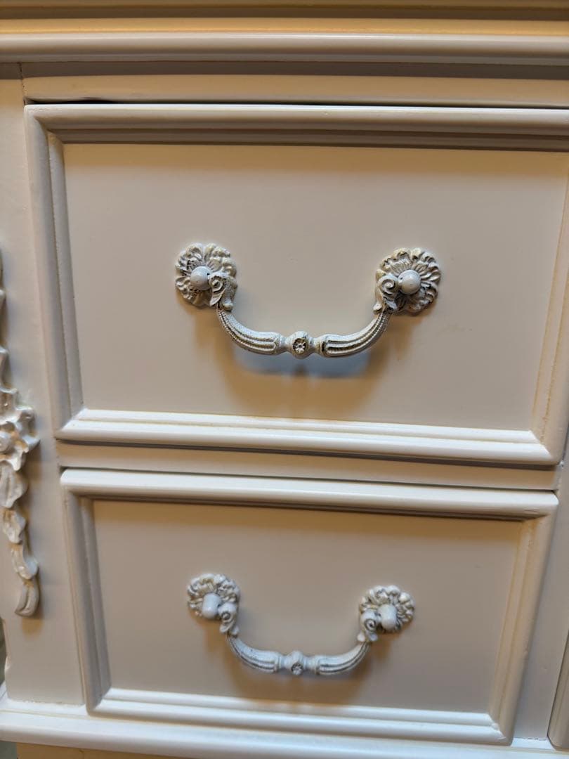 アンティーク調 テレビ台 白塗り