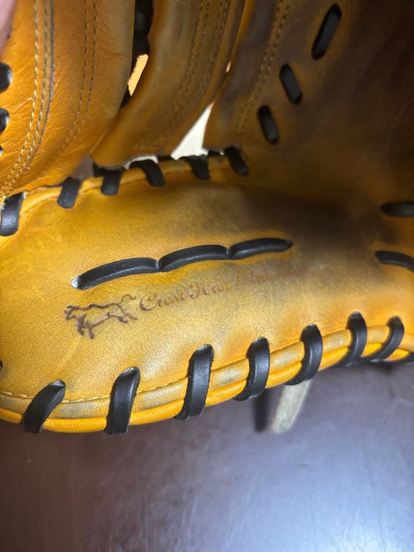 中古品ソフトボール使用Mizuno Pro 軟式ファーストミット。