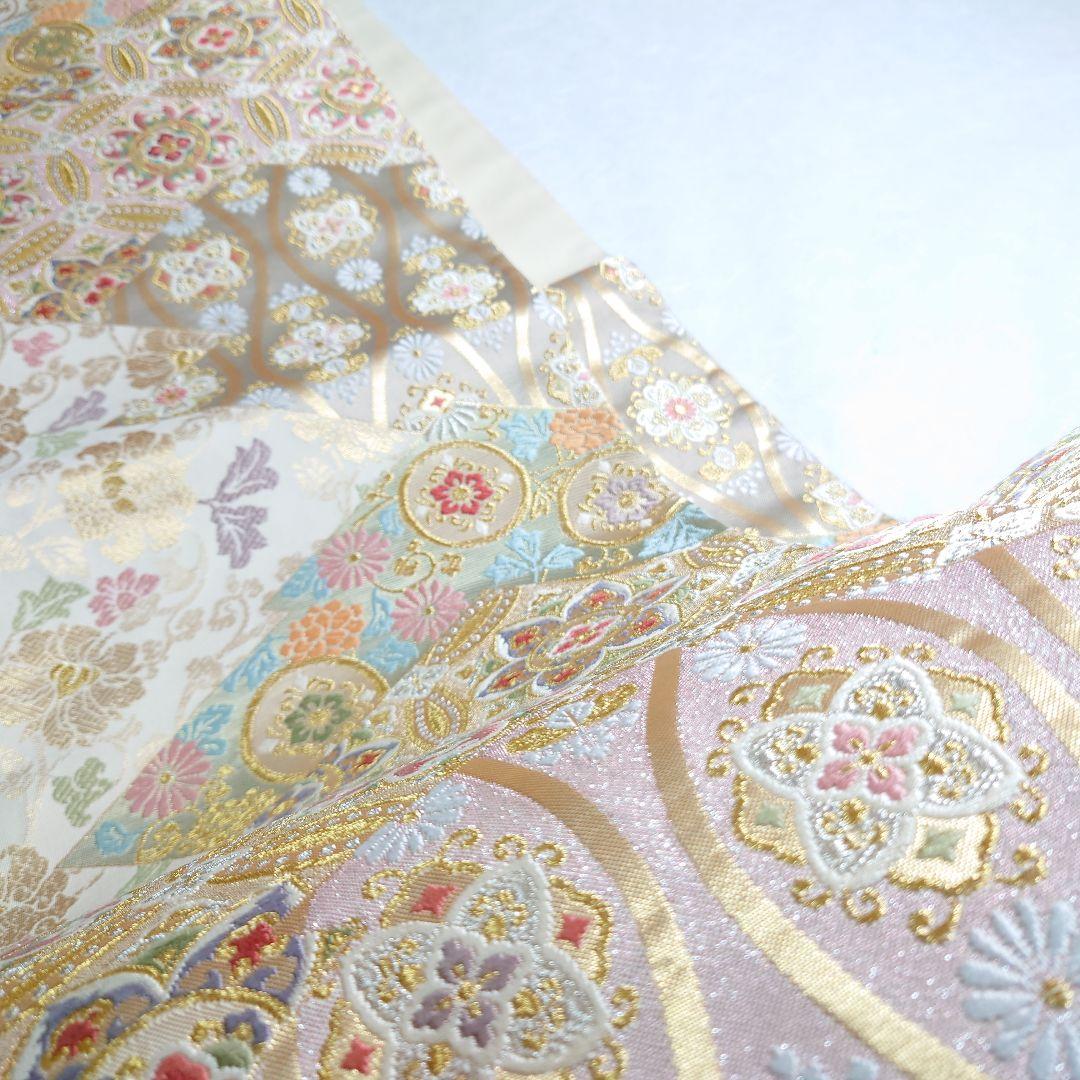 正絹 袋帯 六通柄 田中義織物 鳳翔 七宝 唐草 豪華絢爛 極上 逸品 美品