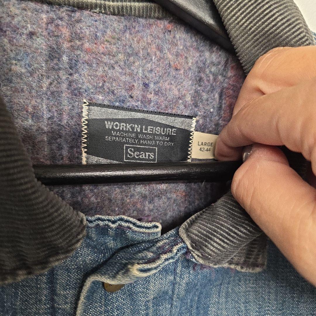 60s SEARS シアーズ　デニムカバーオール　ブランケットライナー　サイズL