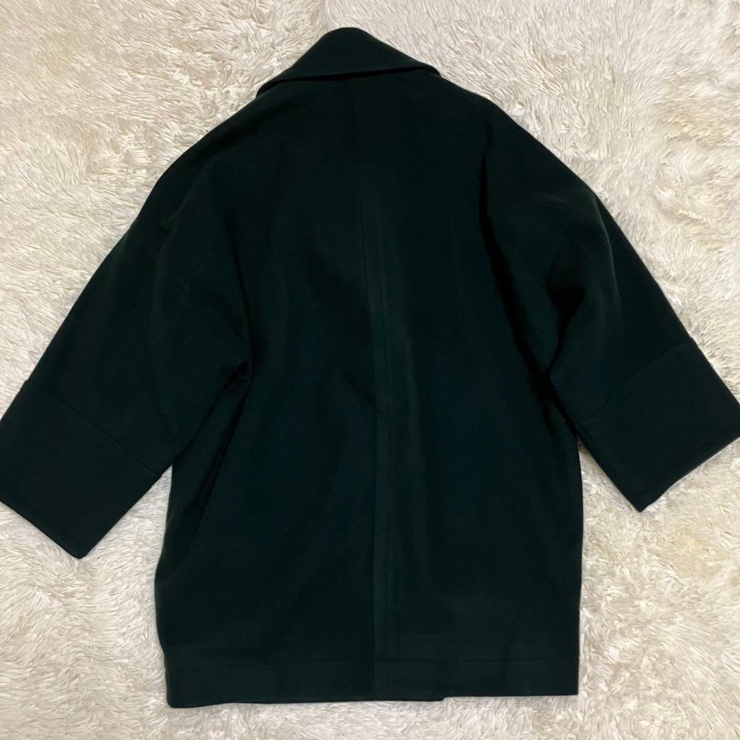 未使用　カレンソロジー　メルトン　コクーン　ピーコート　グリーン