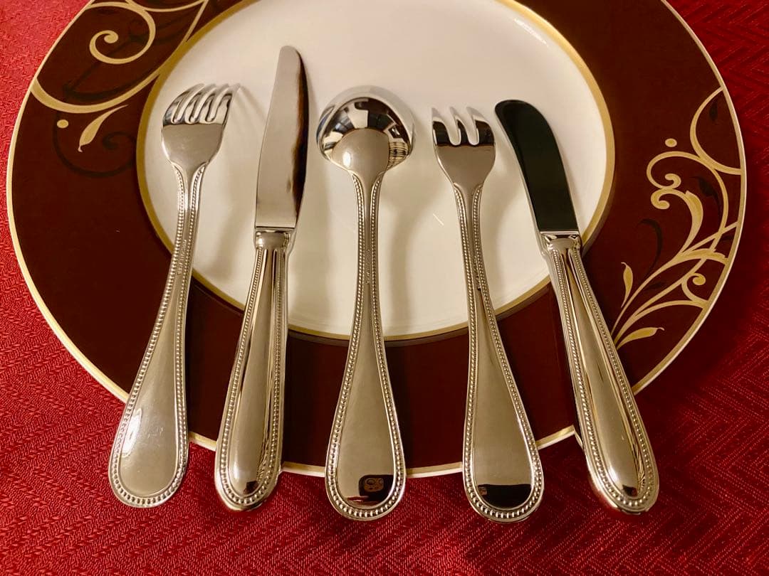 【mikoさま専用商品☆ステンレス製】クリストフル パール カトラリーセット