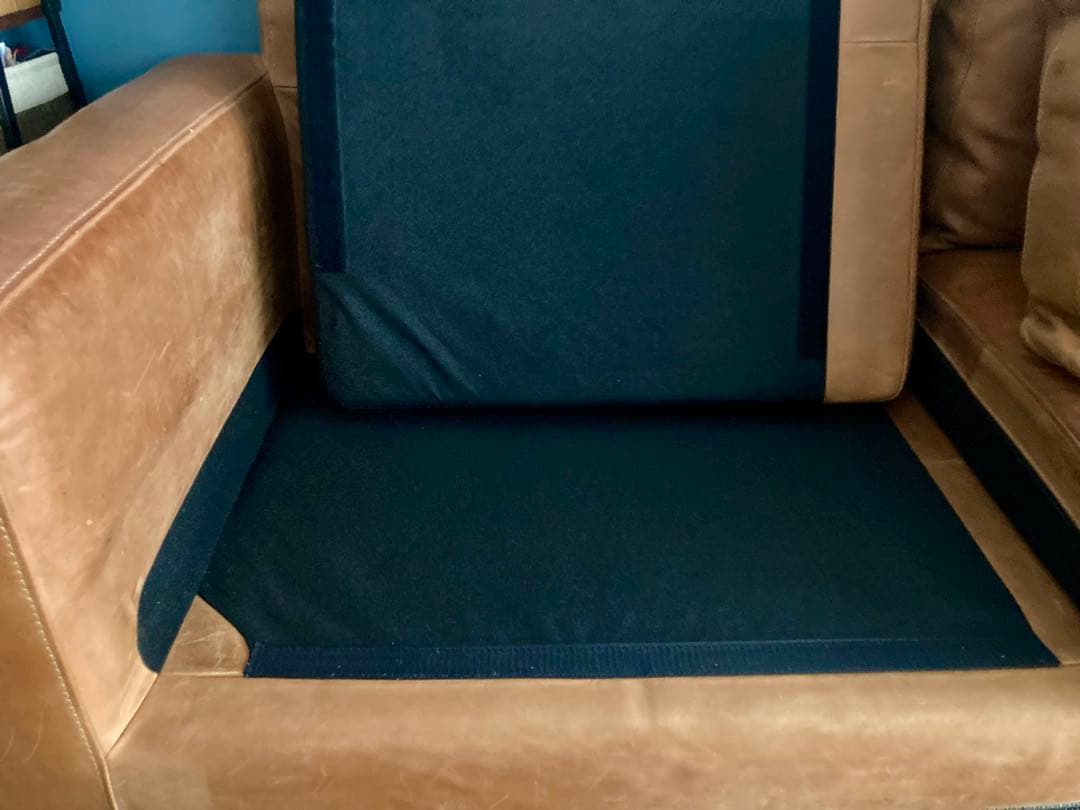 クラッシュゲート本革2.5人掛けソファ