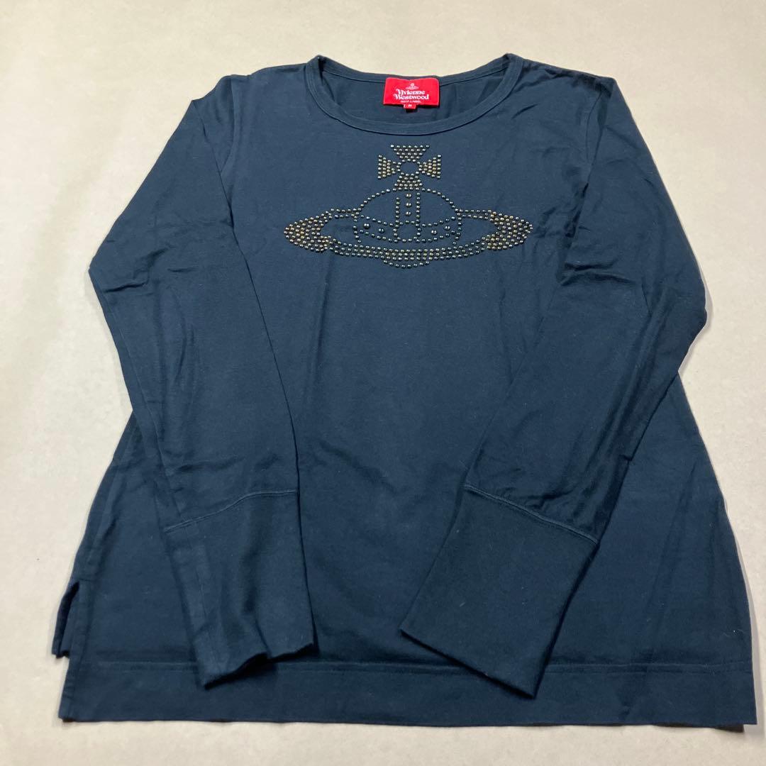 vivienne westwood スタッズオーブ　長袖TシャツロンT ブラック