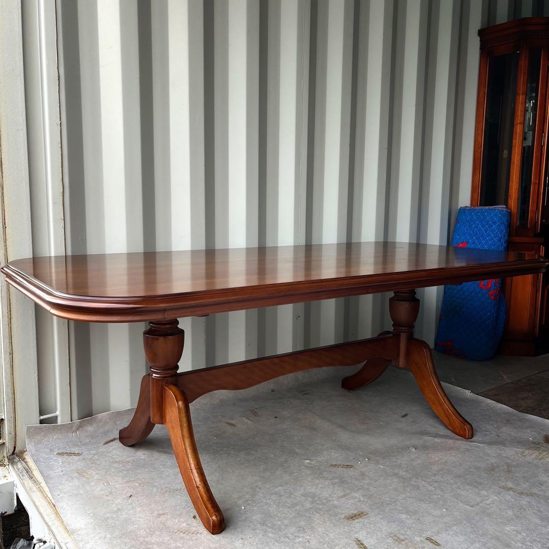 取付無料！マルニ地中海 天然木おしゃれアンティークダイニングテーブル✨