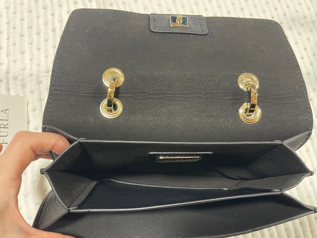 FURLA 新品未使用　ショルダー付きハンドバッグ　黒