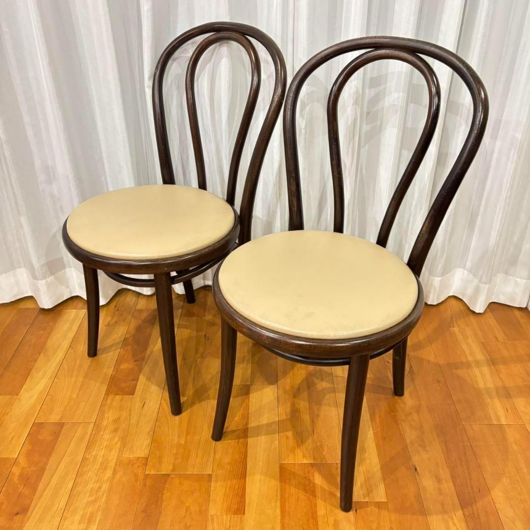 【名作曲げ木チェア✨】チェコ製ベントウッド 2脚セット ナチュラルモダン