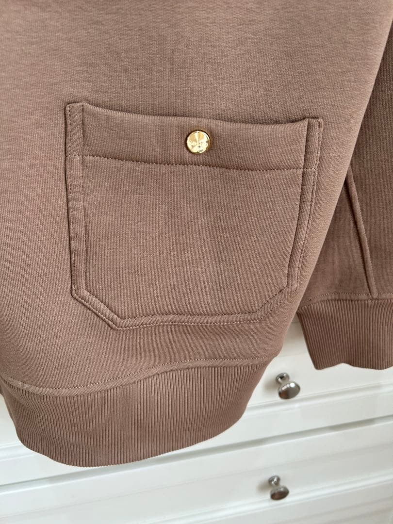 SMaxMara ロゴ刺繍 ベージュ スウェット S 裏起毛