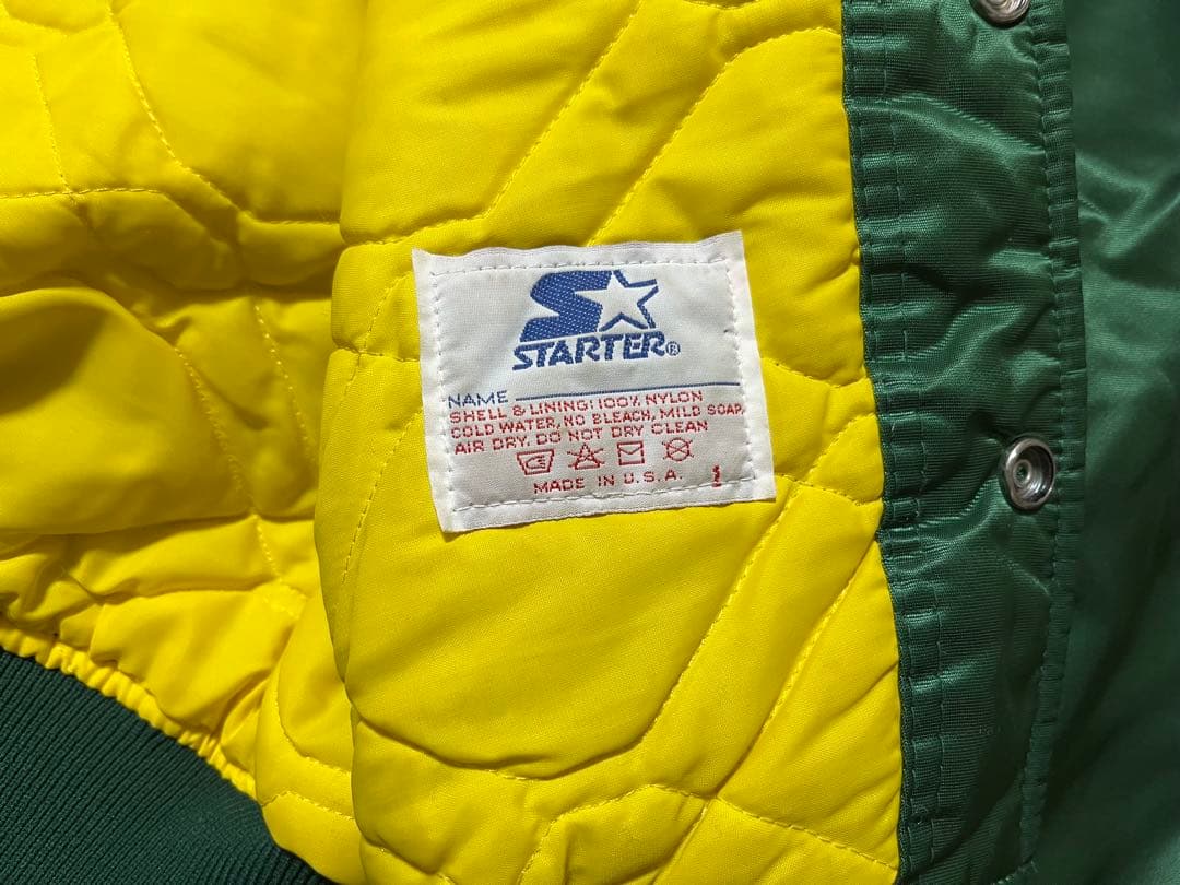 A's スタジャン グリーン刺繍ロゴ　スターター