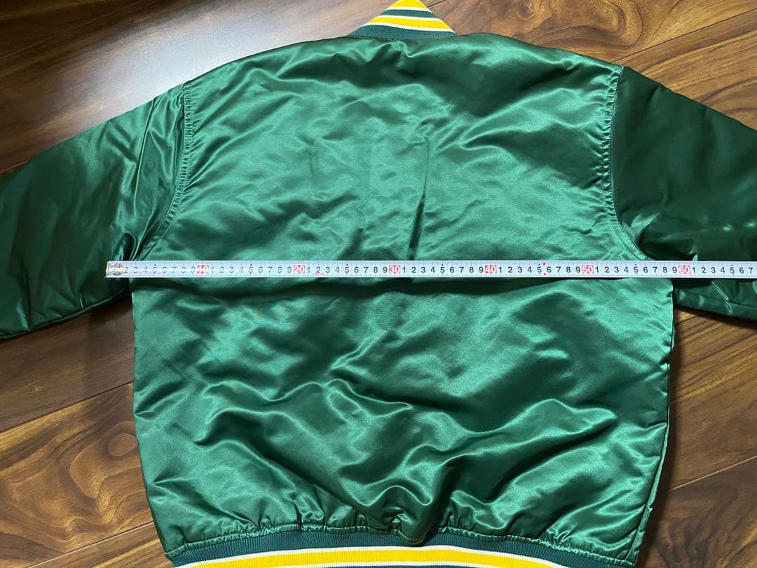 A's スタジャン グリーン刺繍ロゴ　スターター