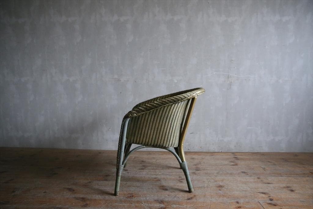 英国アンティークロイドルームチェア/椅子イス/アームソファ/ガーデン(81-27