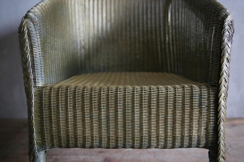 英国アンティークロイドルームチェア/椅子イス/アームソファ/ガーデン(81-27