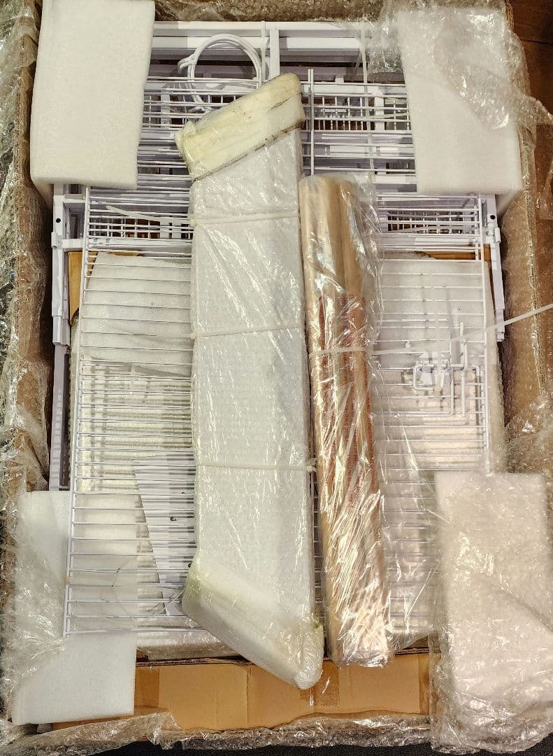 大型⑥バードケージ インコ オウム 鳥かご スタンド キャスター 白 えとぴりか