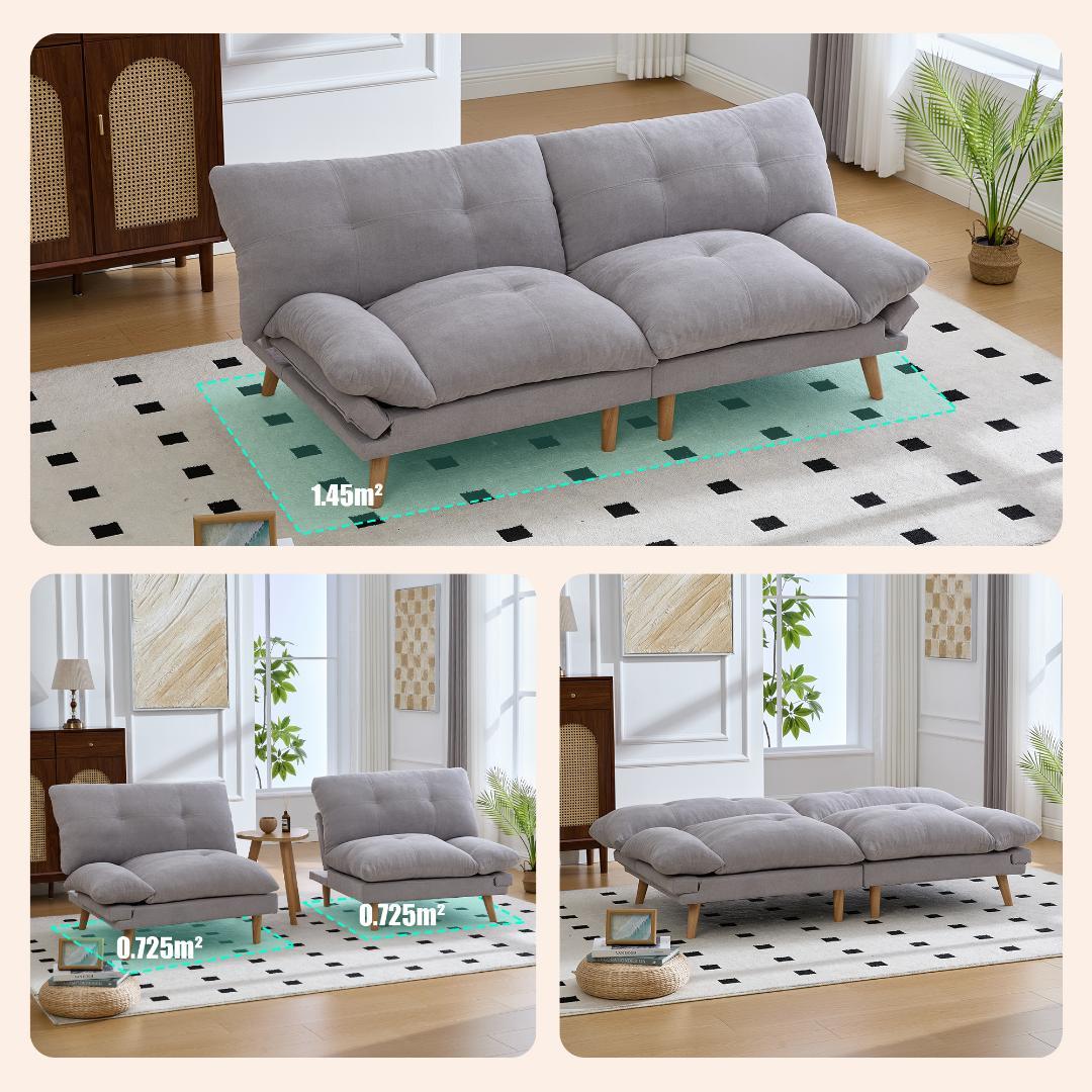 多機能ソファ、ソファベッド、2人掛けソファ、シングルソファ