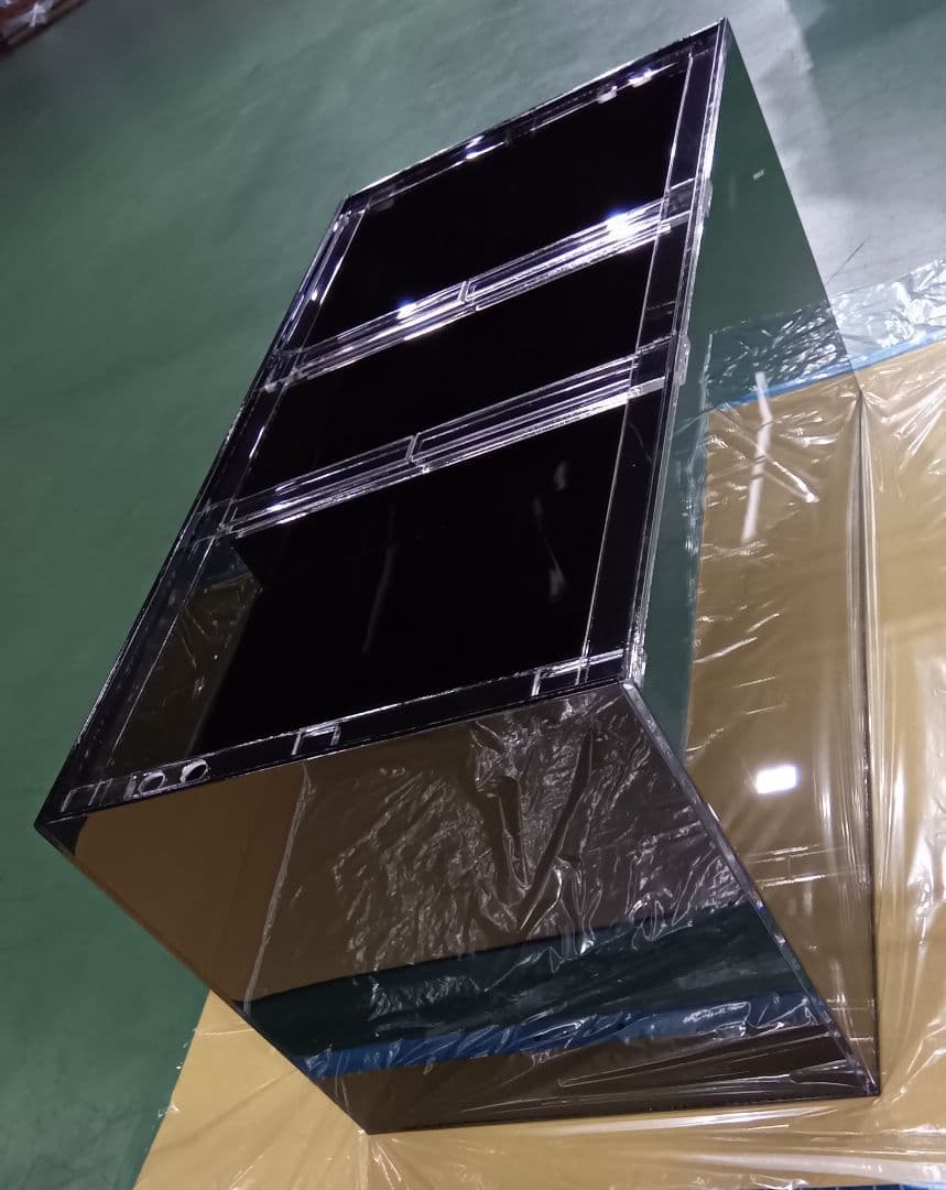 アクリル水槽 W900 D600 H600 四面黒10㍉ ワンオフ 佐川急便発送