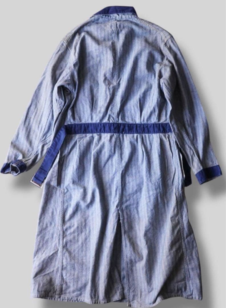 ヘリンボーンワークコート ショップコート メカニックコート 80's ロング