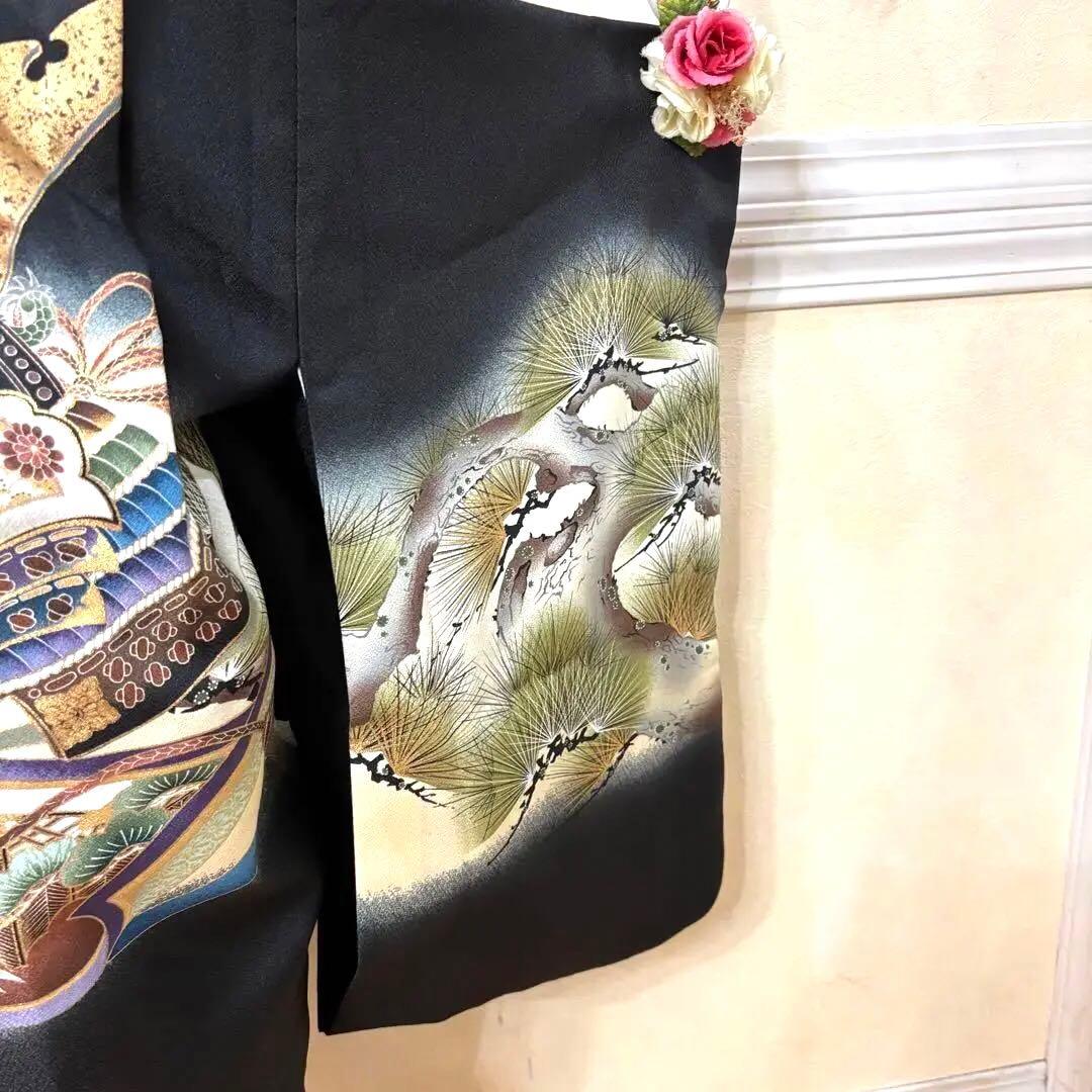 七五三 五歳‼️美品‼️黒地 豪華男の子 龍兜完全️フルセット‼️お家から揃え無 逸品‼️