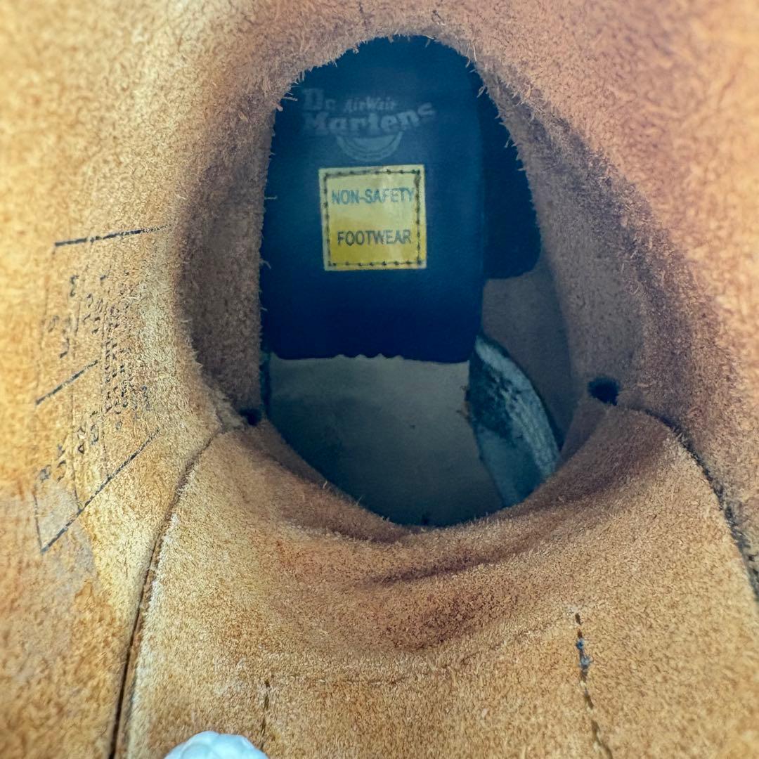 希少✨ドクターマーチン　スチールトゥ　配色　10ホール　ブーツ　ホワイトステッチ