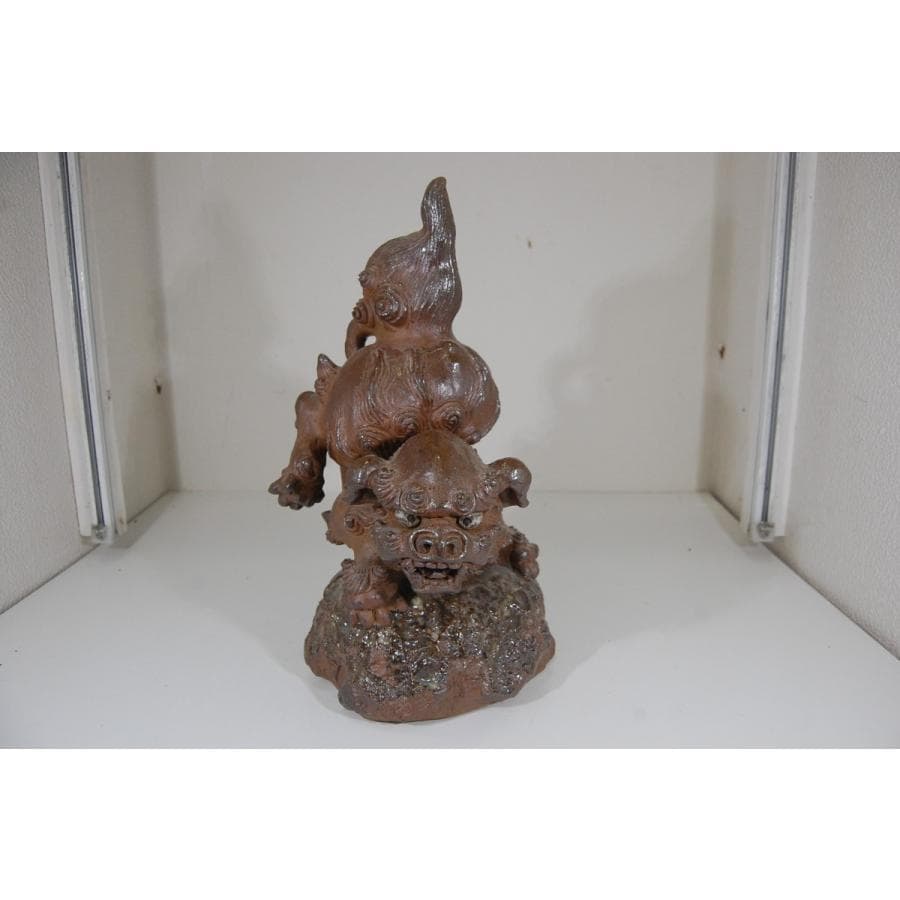 【定価の50%OFF】手捻岩獅子＠大海 陽一 上焼 シーサー 置物 沖縄県産