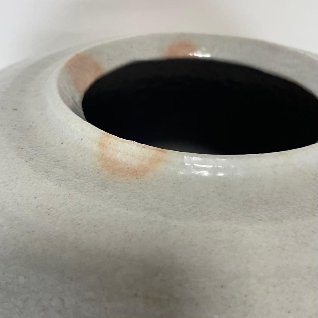 萩焼　大壺　椿秀窯　大賀和幸　木箱入り　未使用　花瓶　壺