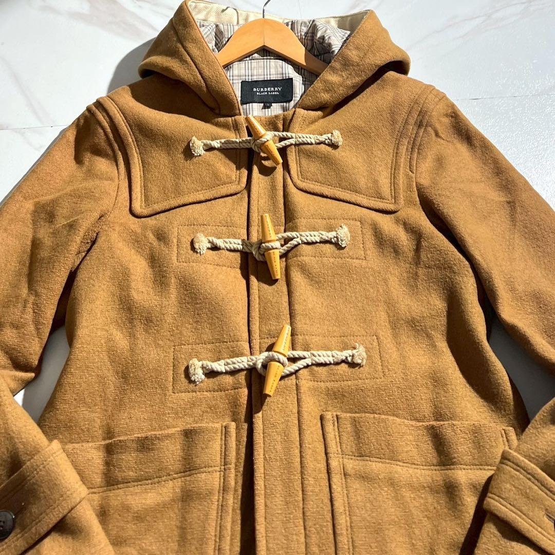 【希少】バーバリーブラックレーベル ダッフルコート ノバチェック イエロー L