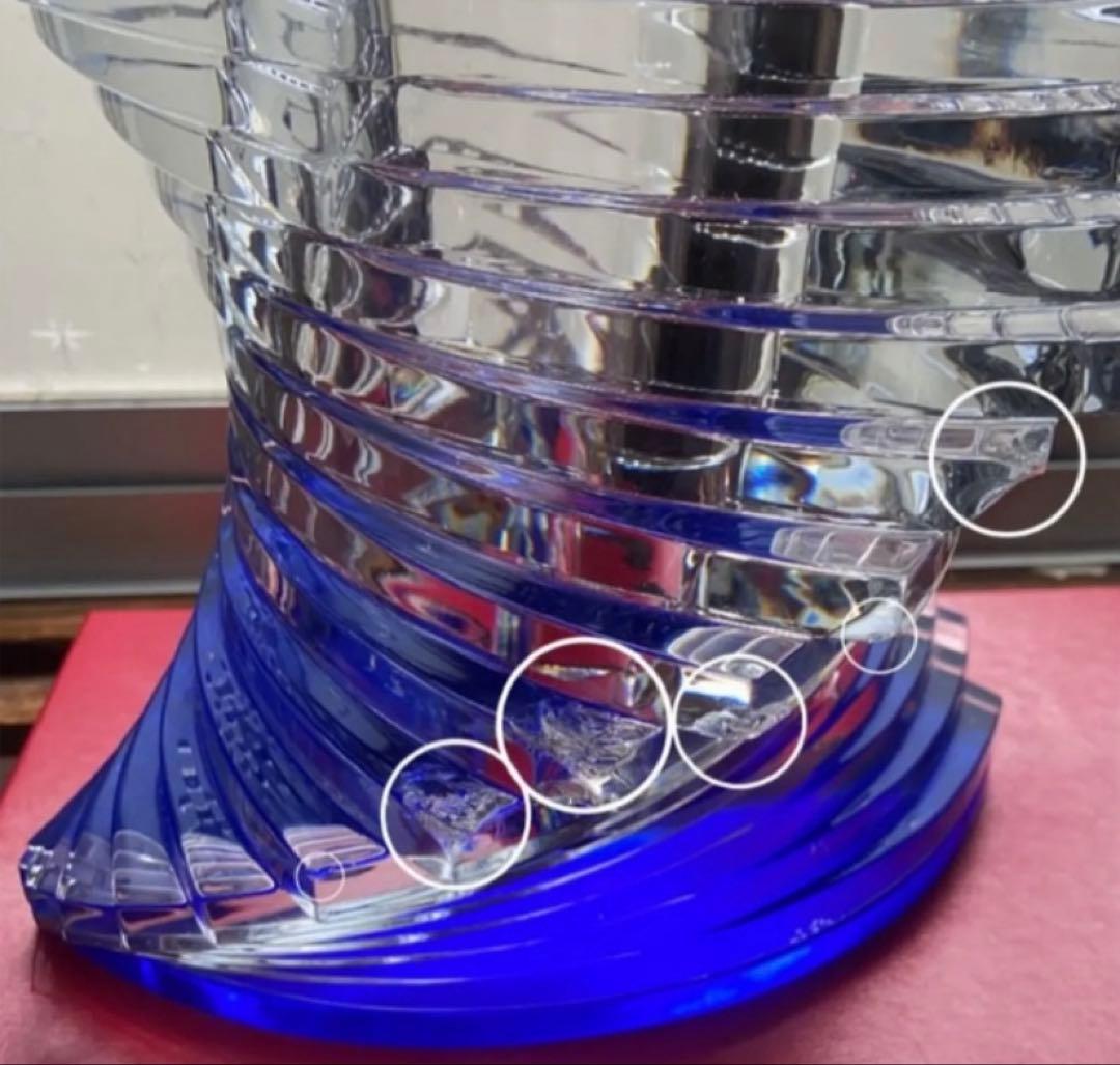 【極希少】バカラ ツイスト　Lサイズ　ブルーカラー　こめを