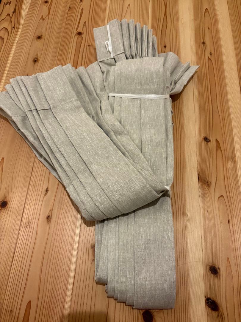 リセノ ドレープリネンカーテン Mar 184×200cm 2枚セット ベージュ