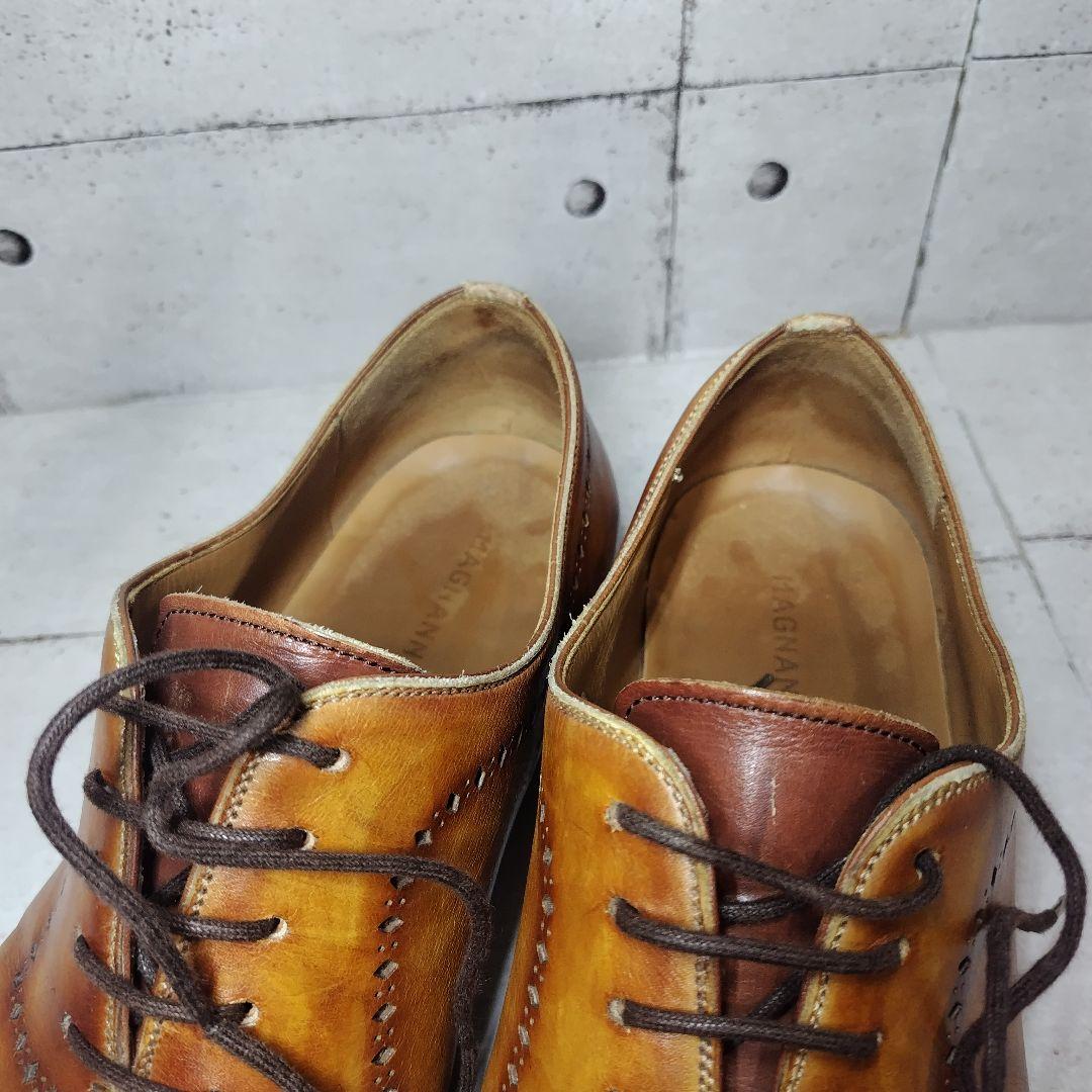 マグナーニ MAGNANNI 41 パティーヌ ストレートチップ メダリオン 茶