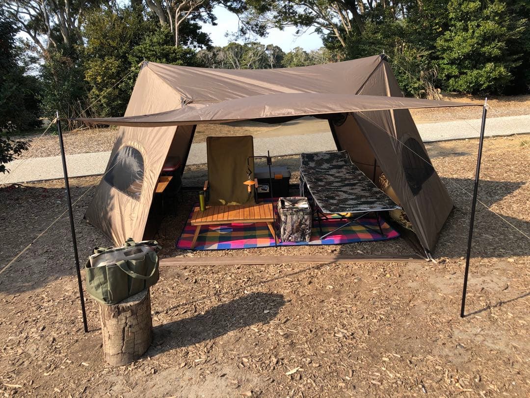 onetigris キャンプテント タープ付き　ソロキャンプ