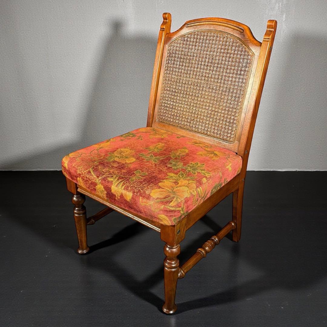 HR870 カントリーハウス　三越ブルージュ　花柄　ワインレッド　赤系　チェア