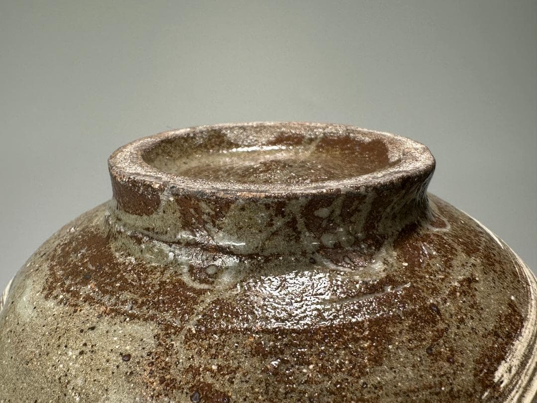 日本美術　江戸時代　対州　対馬　刷毛目　茶碗　書留共箱付　美品