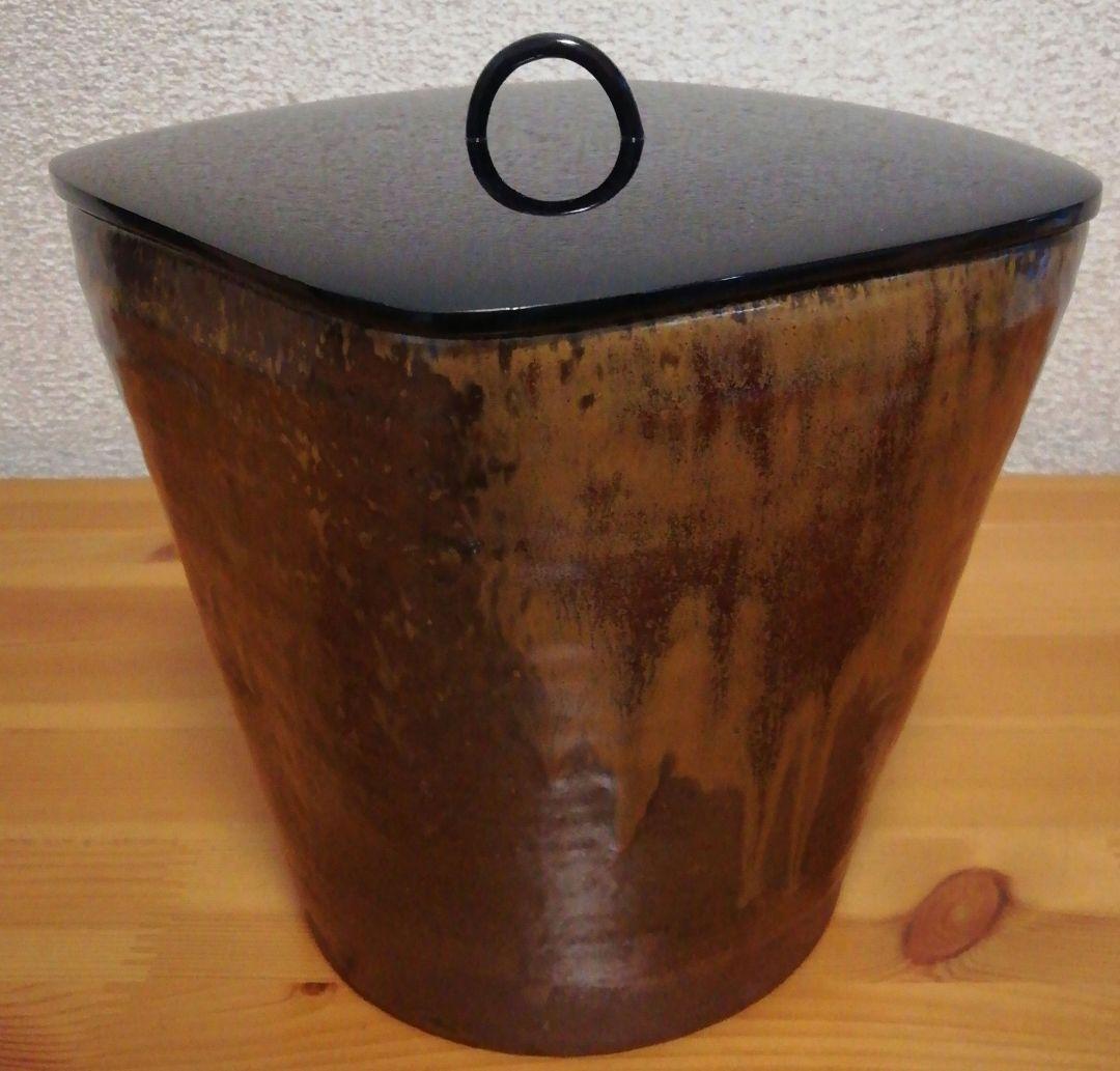 立花大亀書付　丹波焼　水指　共箱　茶道具