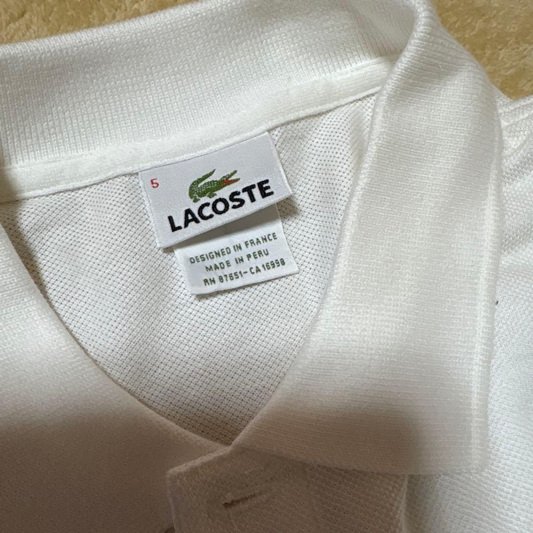 LACOSTE ホワイト ポロシャツ サイズ5